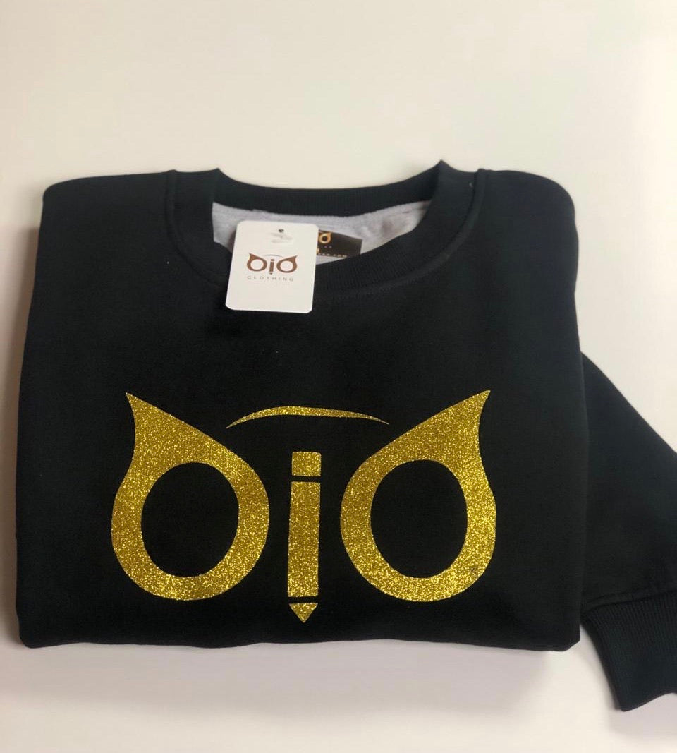 Sweater OiO Glitter Black & Gold