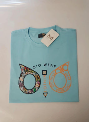 T-Shirt OiO Hood Graffiti Sky Blue